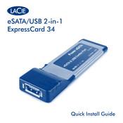 LaCie eSATA/USB 2-in-1 ExpressCard 34 Guía De Instalación Rápida