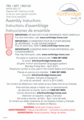 northridge 1363120 Instrucciones De Ensamble