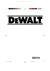 DeWalt DE0734 Manual De Instrucciones