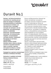 DURAVIT No.1 N142100070 Instrucciones De Montaje Y Uso