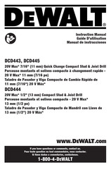 DeWalt DCD445 Manual De Instrucciones