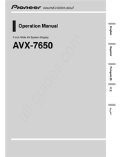 Pioneer AVX-7650 Manual De Operación