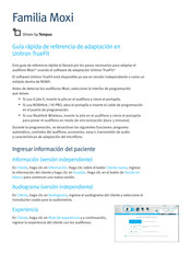 Unitron Moxi Serie Guía Rápida De Referencia