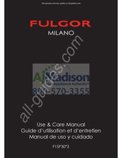 Fulgor Milano F1SP30 2 Serie Manual De Uso Y Cuidado