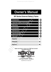 Tripp-Lite SmartOnline BP240V10RT3U Manual Del Propietário