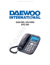 Daewoo International DTC-360 Guia Del Usuario