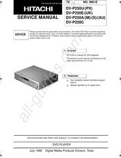 Hitachi DV-P250AU Manual De Servicio