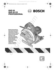 Bosch PROFESSIONAL GKS 65 CE Instrucciones De Servicio