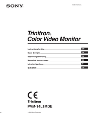 Sony Trinitron PVM-14L1MDE Manual De Instrucciones