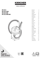 Kärcher NT 27/1 Adv Manual Del Usuario