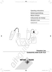 Mettler Toledo Education Line EL3 Instrucciones De Manejo