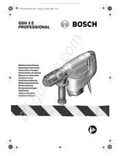 Bosch GSH 3 E PROFESSIONAL Instrucciones De Servicio