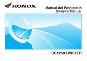 Honda Twister CBX250 Manual Del Propietário