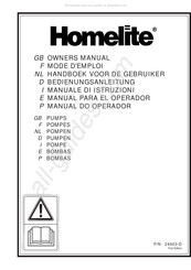 Homelite 24003-D Manual Para El Operador