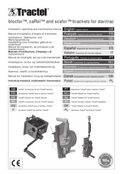 Tractel blocfor Manual De Instalación, De Utilización Y De Mantenimiento