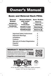 Tripp-Lite PDUMV15C Manual Del Propietário