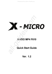 X-Micro XMP3Y-F1G Guía De Inicio Rápida