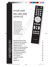 König KN-URC20B Manual De Instrucciones