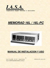 I.A.S.A. MEMORAD 16L Manual De Instalacion Y Uso