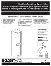 ClosetMaid 13002 Instrucciones De Instalación