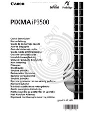 Canon Pixma iP3500 Guía De Iniciación Rápida