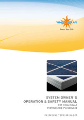 yingli solar YL 185 P-23b-1 Manual Del Usuario