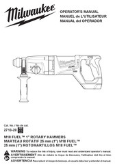 Milwaukee 2713-20 Manual Del Operador