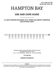 HAMPTON BAY HB-10521-HS Guía De Uso Y Cuidado