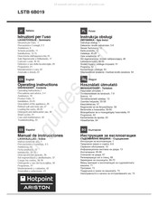 Hotpoint Ariston LSTB 6B019 Manual De Instrucciones