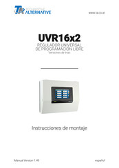 Technische Alternative UVR16x2-K-D Instrucciones De Montaje