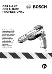 Bosch PROFESSIONAL GSR 8-6 KE Instrucciones De Servicio