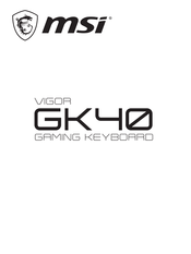 MSI GK40 Manual