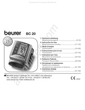 Beurer BC 20 Instrucciones Para El Uso