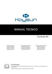 Frigicoll Kaysun KPDA-35 DVR13 Manual Tecnico