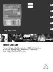 Behringer XENYX UFX1604 Guia De Inicio Rapido