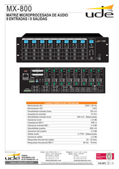 UDE MX-800 Manual