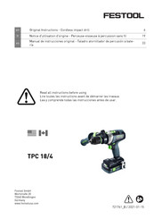 Festool TPC 18/4 Manual De Instrucciones Original