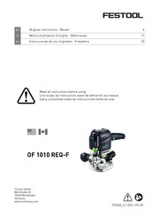 Festool OF 1010 REQ-F Instrucciones De Uso Original