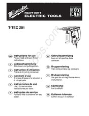 Milwaukee T-TEC 201 Instrucciones De Uso