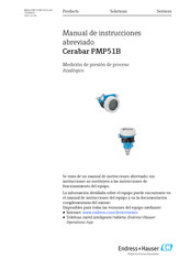 Endress+Hauser Cerabar PMP51B Manual De Instrucciones Abreviado
