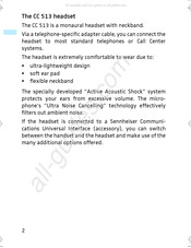 Sennheiser Communications CC 513 Manual De Instrucciones