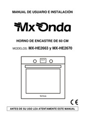 Mx Onda MX-HE2670 Manual De Usuario E Instalacion