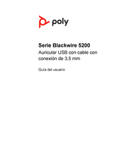 Poly Blackwire 5200 Serie Guia Del Usuario