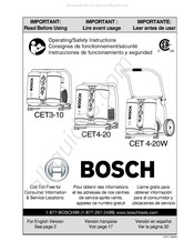 Bosch CET4-20W Instrucciones De Funcionamiento Y Seguridad