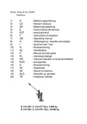 Simon, Evers & Co G 134 478 Instrucciones De Servicio