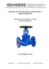 Genebre 2231 04 Instrucciones De Instalación, Operación Y Mantenimiento