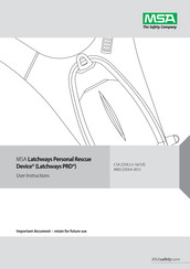 MSA Latchways PRD Instrucciones De Usuario