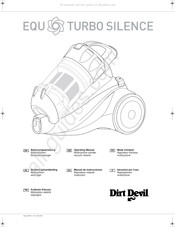 Dirt Devil EQU TURBO SILENCE Manual De Instrucciones