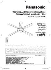 Panasonic F-56MPG Instrucciones De Instalacion Y Uso