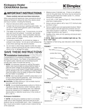 Dimplex CKHA Serie Manual Del Usuario